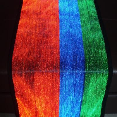 Luminous optical fiber fabric