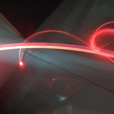 Skirt-rimmed optical fiber guide strip