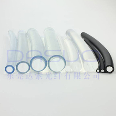 Transparent pvc sheathed optical fiber light guide strip.