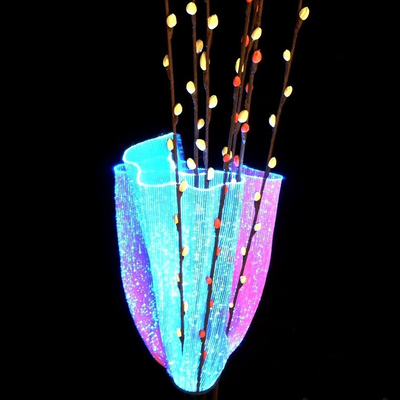 Optical fiber luminous cloth